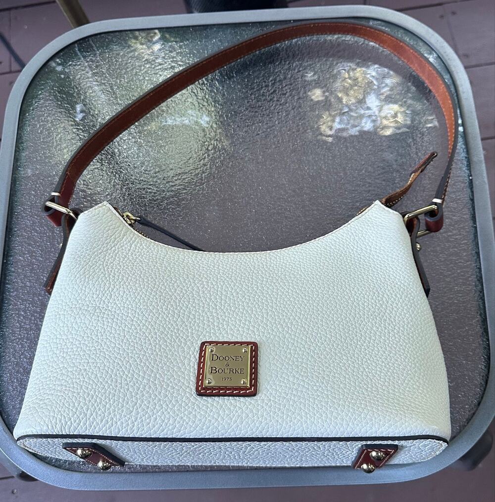 Dooney & Bourke Small Kiley White Leather Hobo Bag Mint